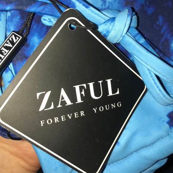 ZAFUL Tie Dye String Bikini Swimsuit DAY SKY BLUE - Picture 5 of 5